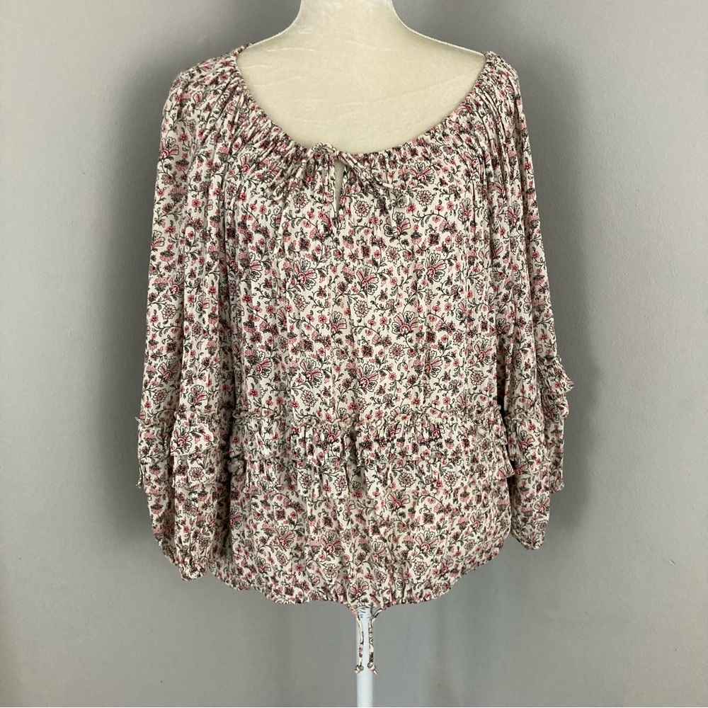 NWT Ralph Lauren Denim & Supply boho cotton prairie top India cotton size M